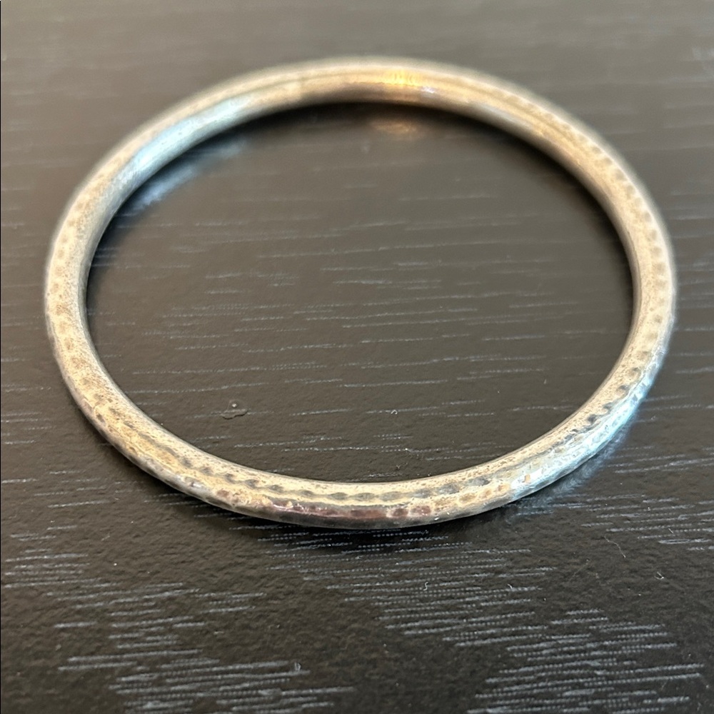 Silpada Hammered Silver-Tone Bangle Bracelet